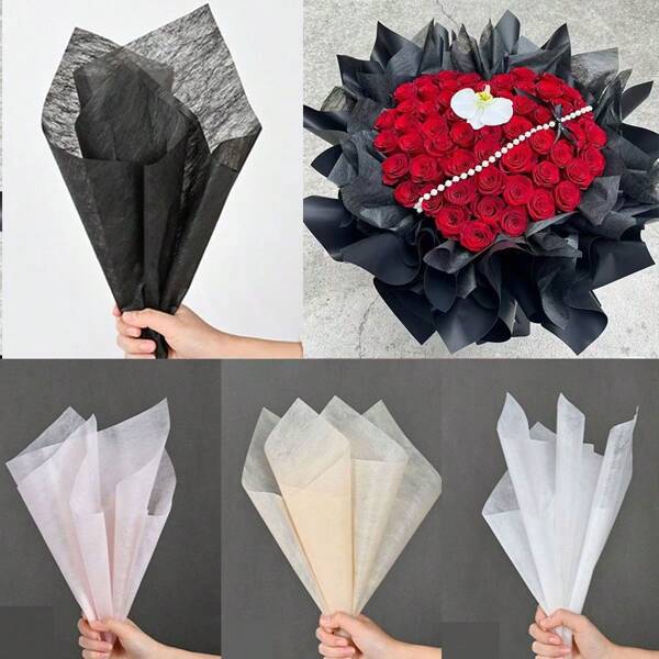 1pack (20pcs) Small Bouquet Packaging Materials, Minimalist Style Designed For Flower Arrangements, Back To School Valentine Day