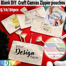 40/20/10/5pcs Set Blank Canvas Tote Bags, Digital Printing Craft DIY Handmade Gift Bag Multipurpose Set, Portable Cosmetic Bag/Toiletry Kit Travel Makeup Set, Express Love & Gratitude Gift Packtravel Essentials For Vacation Summer Holiday Back To School School Stuff Bag For School Travel Bag For Women Makeup Bag For Travel