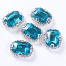 20 Peças Retangulares e Octagonais de Cristais de Vidro, 10x14mm Alta Transparência Arco-Íris Reflexivo Feito à Mão DIY Joias, Adequado para Vestido de Noiva, Sapatos, Bolsas, Decorações Brilhantes de Uso Múltiplo, Artesanato, Roupas, Carros, Feriados, Festas, Presentes