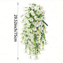 2 mazzi di fiori decorativi finti UV resistenti, piante artificiali adatte per casa, corridoio, giardino, tavolo da pranzo, soggiorno, decorazione per matrimoni e feste, decorazioni artificiali, piante finte, piante rampicanti finte, appendiabiti artificiali, fiori finti, decorazioni per matrimoni e feste, San Valentino