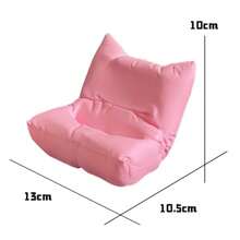 Nuevo soporte para teléfono con forma de sofá, decoración de escritorio de oficina mini fresca, soporte móvil inclinado creativo y lindo adecuado para transmisiones en vivo y toma de fotos, accesorio de muñeca de 10 cm