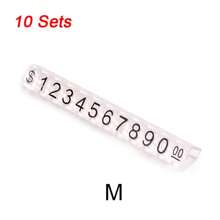 10Sets Mini Adjustable Price Tag Sets, Price Three-Dimensional Number Signs, Snap Design, Easy To Install, Can Be Used For Jewelry, Watches And Daily Office Display Price Signs, Suitable For Display Stands, Small Counters, Jewelry Retail Stores, Automatic Vending Machines, Store Decorations
