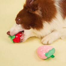 4 Stücke/Set Quietsch-Hundenspielzeug Set Plüsch Welpen, süßes Kau-Haustier Hundespielzeug mit Quietscher für kleine Hunde Spielzeit, Plüsch Spielzeug für kleine bis mittlere Hunde, interaktives Spielzeug, rosa Hund Katze Quietschspielzeug für Lustiges Zähneputzen