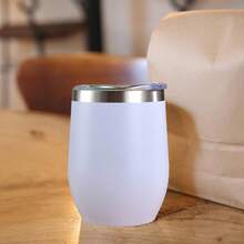1pc 350ML 12oz Coffee Mug Thermal Cup Tumbler With Lid Stainless Steel Vacuum Insulated Double Wall Black Back To School