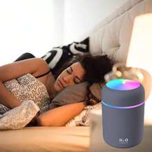 DOVVEE Mini Apple-Style Humidifier, Home Office Air Purifier, Essential Oil Diffuser Humidifier With LED Light - Dark Grey - View 7