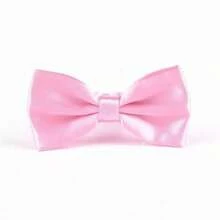 1pc Men's Business Casual Suit Set With Classic Bow Tie, Wrinkle Resistant, Polyester Fiber Blended Fabric, Suitable For Office Commute, Banquets, Business Events, Multiple Colors Available