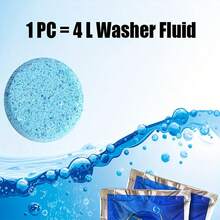 Car Windshield Washer Tablets - Washer Fluid Tablets Glass Cleaner Concentrate Car Windshield Wiper Fluid Solid Effervescent Tablets Remove Auto Glass Stains Clear Car Vision,Car Accessories - Blue - View 6