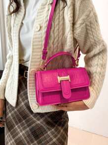 Women's 2024 Autumn Winter Handbag, Fashion Shoulder Bag With Plain, Popular Small Square Crossbody Bag