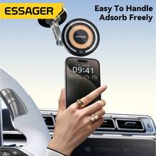 ESSAGER 15W Magnetic Car Phone Holder With Wireless Charging Function Compatible With Apple Phone Charger