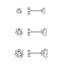 Ensemble de boucles d'oreilles à tige plate en acier inoxydable 316L pour piercings multiples pour oreilles sensibles, boucles d'oreilles créoles petites en acier titane doré 14 carats hypoallergéniques avec petits clous CZ pour femmes, pour piercings de l'hélix, du rook, du daith, de la conque, du nez, des lèvres et du corps, tailles 16G, 8 mm, 10 mm, 12 mm