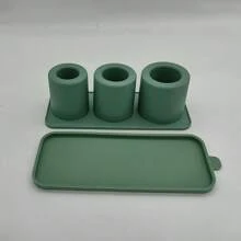 1 Peça de Forma de Gelo de Sílica com Tampa Cilíndrica, Compatível com , Moldes Grandes para Copos Térmicos, Bandejas de Gelo para Suco de Verão para Congelador, Festa, Viagem, Casamento, Aniversário, Cozinha, Armazenamento, Outdoor.