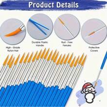 16.5cm Nylon Tip/Flat Brushes, Watercolor Pens, Acrylic Paint Art Brushes, Graffiti Pens, Suitable For Mobile Artists, Art Students, Students, Office School Supplies, Birthday Gifts-Random Color Style