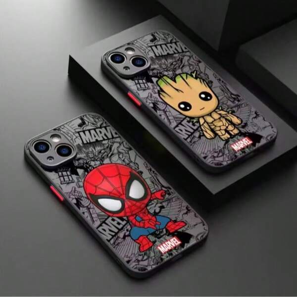 bandai 1pc/ Marvel Parallel Universe Cartoon Spider-Man Phone Case With Avengers And Other Cartoon Character Phone Cases