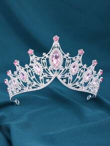 1pc Queen Crowns For Women, Rhinestone Wedding Crowns And Tiaras Crystal Princess Crown Tiaras For Prom Birthday Party Valentines Costume Royal ﻿ - Multicolor - View 6