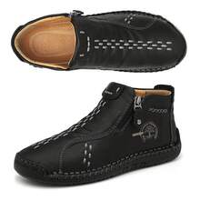 Women Boots Classic Lace Up Design Slip Resistant Casual Footwear - 黑色 - 查看 6