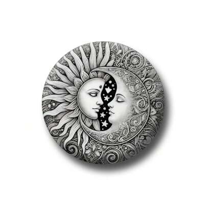1pc 4.4cm/1.73inch Pattern Safety Pin Badge, Button Badge, Brooch Badge, Suitable For Wearing On Clothes, Bags, Backpacks, Fun Gift For Loved Ones And Friends