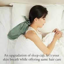 Ellitina 2pcs Women's & Men's Long Hair Night Cap - Double-Layer Soft Hypoallergenic Sleeping Hat For Curly & Normal Hair, -Like Polyester Hair Care Clothing Accessory-Home Care Nightcaps, Convenient And Fast,Back To School,Travel Holiday Essentials,Hair Accessories For Women - Multicolor - View 3