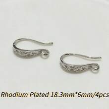 14K 镀金扁平耳线带环，黄铜耳环钩配件，耳环配件，DIY 珠宝制作配件 - Earring Hooks - 查看 13
