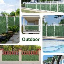 1PC/2pcs 39.4/19.7 Inch X 118 Inch Artificial Evergreen Ivy Privacy Fence Wall Screen - Realistic Green Artificial Ivy Leaves Decor, Classic Faux Ivy Privacy Screen Backdrop, Lush Green, Plastic, Outdoor Fake Green Plants, For Home And Garden Decor, Outdoor Garden Decor, Durable Privacy Fence And Wall Cover, For Patio, Balcony, Backyard, Garden Decorations, Balcony Privacy Screen, Natural Look