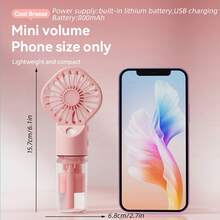 Portable Handheld Misting Fan,Rechargeable Battery Operated,Water Fan,Mist Fans,Foldable,4 Speeds,Mini Personal Cooling Fans For Outdoor,Travel, Makeup, Home, Office, Camping - New 2 - View 6
