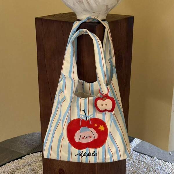 Der Welpe im Apfel ist vielseitig einsetzbar, als Ausgehtasche, Cartoon-Handtasche, Büroarbeiter Lässig Tasche, Umhängetasche, elegante Tasche für Damen