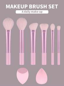 15支/13支/11支/8支/6支化妆刷套装，包含散粉刷、腮红刷、高光刷、眼影刷、睫毛刷、眼线粉刷、斜角美妆蛋、圆形美妆蛋、圆形粉扑、三角形粉扑、三角形散粉海绵、粉底液调色海绵、美妆工具、化妆刷套装、化妆刷套装、化妆刷套装、全套化妆刷、化妆刷套装、化妆刷套装、化妆礼盒套装 - 粉色 - 查看 16