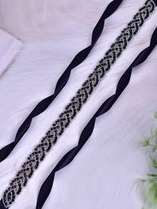 1pc Colorful Luxurious Crystal Diamond Bridal Belt, Gorgeous Rhinestone Decor Waist Belt, European & American Popular Style, Suitable For Wedding, Prom, Party, Evening Dress Accessory - A - View 11