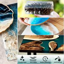 1:1 High Definition Transparent Epoxy Resin AB Casting Resin, 500/1000ml With Pump, Self-Leveling, Bubble-Free, For DIY Jewelry, Earrings, Pendants, Silicone Mold Making, Suitable For Craftsmen And Beginners - Black - View 8