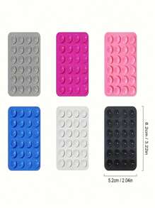 1pc Multifunctional Square Silicone Suction Cup Mobile Phone Stand, 24-Hole Suction Cup With Strong Adhesive Silicone Suction Cup, Suitable For Various Scenarios To Fix And Prevent Phone From Falling, Video Vibration, Phone Selfie Accessories