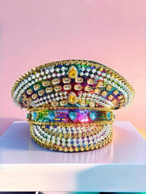 Fashionable Casual Party Steampunk Rhinestone Captain Hat