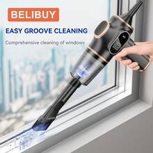 Aspiradora portátil de 1 pieza, diseño de mano inalámbrico, eliminación de polvo eficiente. Cuenta con motor de alta velocidad (45.000 r/min), potente succión (4,5 KPa), sistema de batería dual recargable por USB (2000 mAh) y varios accesorios. Ideal para limpiar escombros, pelos de mascotas y mantener sofás y pisos.