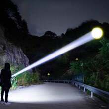 Digital Display Flashlight,USB Rechargeable Light, High Power Long Range LED Flashlight,Telescopic Zoom Torch Camping Lantern,Portable Flashlight,Single Port Type-C Port Can Support Output Durable Flashlight For Outdoor Flashlight,Emergency Flashlight,Camping Flashlight