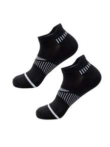 6/12 Pairs Unisex Solid Color Casual Sports Compression Socks, Soft & Comfortable Ankle Support, Suitable For All Seasons