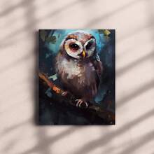 1 Pc Canvas Painting,Owl, Painting, Canvas, Wall Art, Colorful, Branch, Foliage,Wood Framed Painting (1) Thickness 2.5 Cm/ 1 Inch-Home Decoration For All Occasions,Ideal New Year, Valentine's Day,Thanksgiving,Easter,Christmas Gift,Room Decoration Aesthetic,Wall Decoration Art,Perfect Gift,Autumn And Winter Wall Decoration,Living Room Decoration, Bedroom Decoration, Kitchen Decoration, Entry Decoration, Bathroom Decoration, Direct Wall Painting, High Quality Wall Painting Poster,Modern Home Decoration Stretched And Framed Ready To Hang - Black - View 7