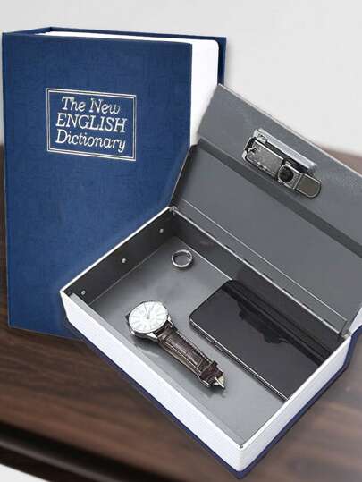 1pc Safe Money Box As Disguised English Dictionary, With Password, For Card, Jewelry, Hidden Money Box For Store Valuable Items, Tiny Safe Case