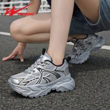 STARNOVO Zapatos deportivos casuales para mujer, zapatillas con suela gruesa antideslizante y cómoda, moda casual con suela blanda antideslizante y transpirable de malla, adecuado para actividades al aire libre de mujeres