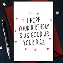 1pc Interesting Birthday Cards For Boyfriends - Funny Gifts For Husbands - For Him - Unique Gifts For Partners - For Couples - Naughty Birthday Cards For Men - Sexy Gifts, Back To School, School Supplies