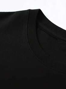 (Camiseta de 220 Algodón Puro) Estilo Y2k Diseño Camiseta Casual de Hombre Suave 100% Algodón a Juego Cuello Redondo de Manga Corta