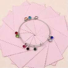 Double Sided Velvet Silver Polishing Cloth, Jewelry & Silverware Cleaning & Polishing Cloth - Pink - View 4
