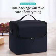 1 Stücke Schminkkoffer & Tasche Set mit extra großer Kapazität - Reisefreundlicher Kosmetikaufbewahrung mit wasserdichtem Pinselhalter & verstellbaren Fächern - Professionelle Aufbewahrung für Makeup-Künstler & unterwegs Beauty-Enthusiasten! Badezimmer Accessoires Rückkehr zur Schule