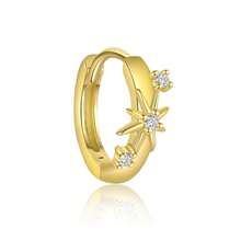 1 件/对 奢华 925 纯银锆石星形泡泡圈耳环 女士精美珠宝派对生日礼物日常佩戴 - 1個 - 查看 9