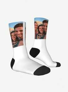 Customized Family Photo Socks, Personalized Family Photo Printed Socks, Funny Socks With Photos, Novelty Socks For Men And Women, Gag Gift, Christmas Gift