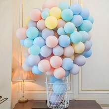 20pcs/Set 10inch Macaron Latex Balloons, Round Latex Balloon Set, Suitable For Birthday, Wedding, Anniversary, Baby Shower, Gender Reveal Party - No Power Needed, Fit For All Seasons And Father's/Mother's Day Party Decoration - Multicolor - View 6
