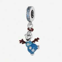 Disney 1 pieza Dije colgante de costura con acabado plateado apto para pulsera, collar, regalo para ocasiones festivas