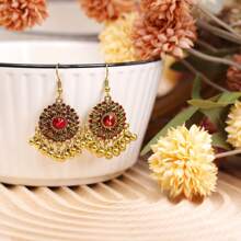 1 paire de boucles d'oreilles clochettes à imprimé floral à la mode, idéales pour un usage quotidien, des cadeaux ou des fêtes