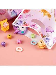 10pcs/20pcs/30pcs Pink Flower & Butterfly Transparent Gift Bags, Suitable For Birthday, Wedding, Valentine's Day, Baby Shower Party, Christmas Gifts Decoration And Favors - Multicolor - View 6