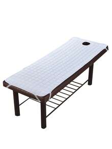 1 pezzo Lenzuolo per lettino da massaggio da salone di bellezza, materasso amichevole per la pelle, copri lettino da massaggio e spa con foro per il viso, colore unico antiscivolo, materasso da massaggio per salone di bellezza e spa