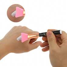 1 Pc Mask Brush, Lightweight Marble Facial Clay Masks Brush Applicator - 粉紅黑金色調 - 查看 3