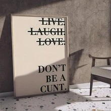1 Pc Canvas Painting,Live, Laugh, Love, Motivational Poster, Chair, Indoor Setting,Wood Framed Painting (1) Thickness 2.5 Cm/ 1 Inch-Home Decoration For All Occasions,Ideal New Year, Valentine's Day,Thanksgiving,Easter,Christmas Gift,Room Decoration Aesthetic,Wall Decoration Art,Perfect Gift,Autumn And Winter Wall Decoration,Living Room Decoration, Bedroom Decoration, Kitchen Decoration, Entry Decoration, Bathroom Decoration, Direct Wall Painting, High Quality Wall Painting Poster,Modern Home Decoration Stretched And Framed Ready To Hang - 黑色 - 查看 1