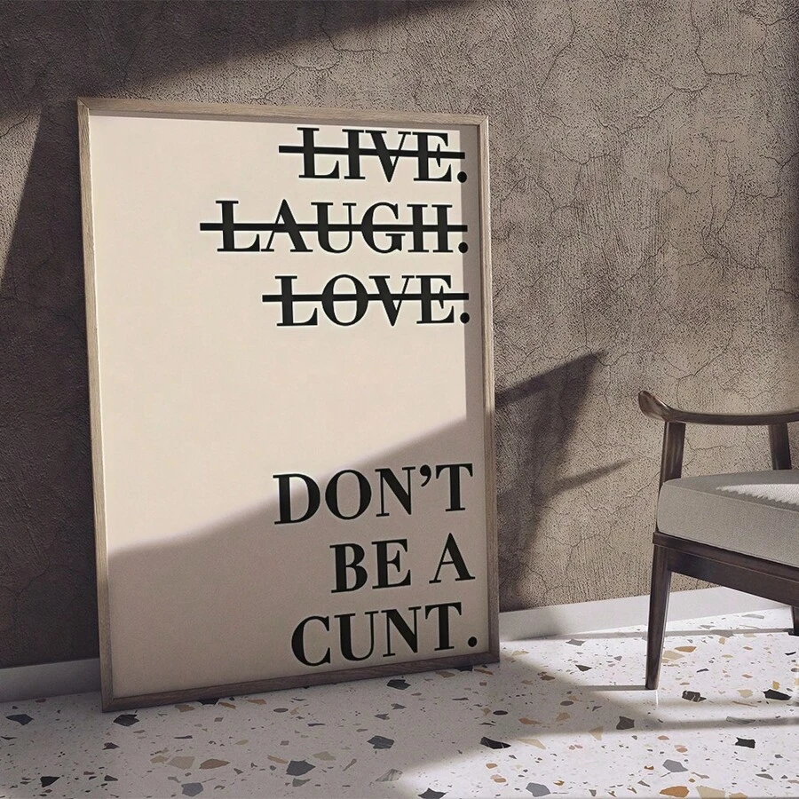 1 Pc Canvas Painting,Live, Laugh, Love, Motivational Poster, Chair, Indoor Setting,Wood Framed Painting (1) Thickness 2.5 Cm/ 1 Inch-Home Decoration For All Occasions,Ideal New Year, Valentine's Day,Thanksgiving,Easter,Christmas Gift,Room Decoration Aesthetic,Wall Decoration Art,Perfect Gift,Autumn And Winter Wall Decoration,Living Room Decoration, Bedroom Decoration, Kitchen Decoration, Entry Decoration, Bathroom Decoration, Direct Wall Painting, High Quality Wall Painting Poster,Modern Home Decoration Stretched And Framed Ready To Hang - 黑色 - 查看 1